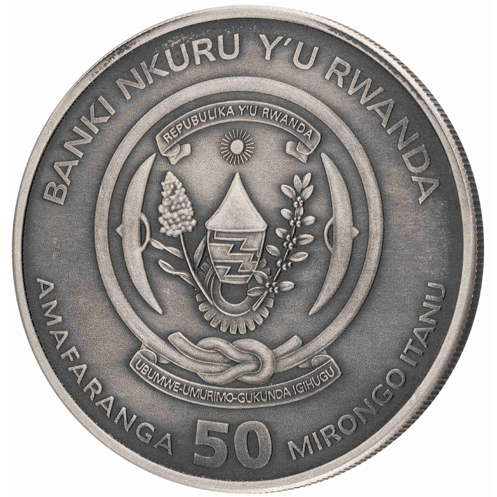 Rwanda: Nautical Ounce - 165 years of Great Eastern 1 oz Silver 2023 Antique Finish