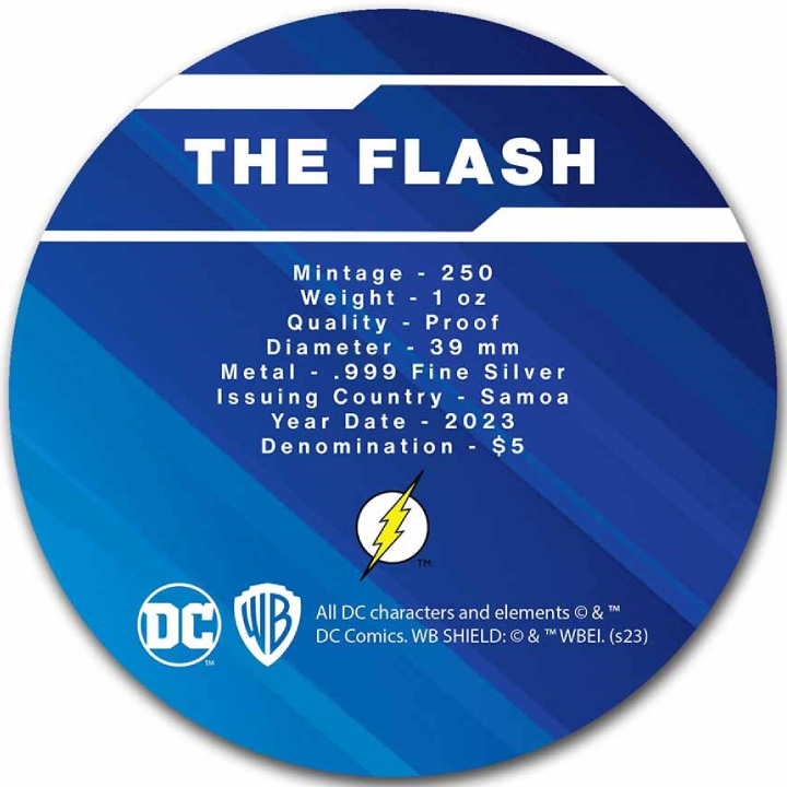 Samoa: DC Comics - The Flash 1 oz Silver 2023 Proof