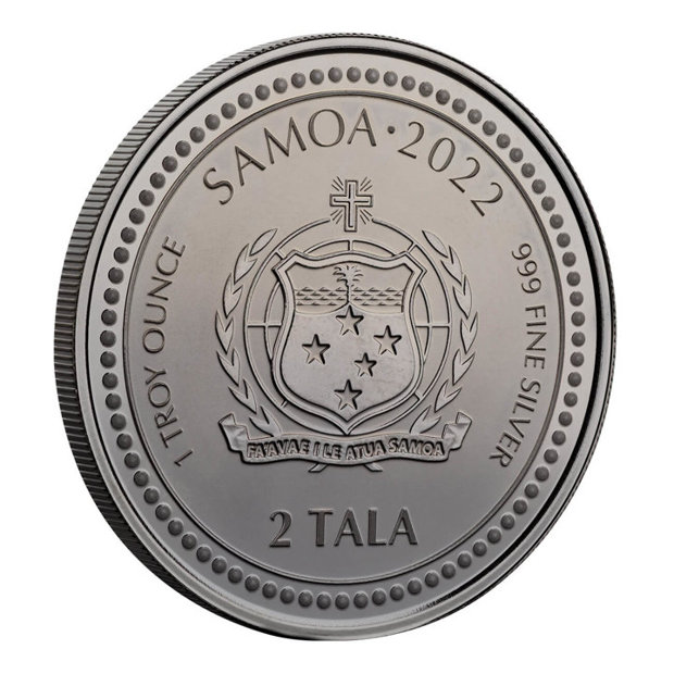 Samoa: Light of Christ 1 oz Silver 2022 Black Rhodium Proof