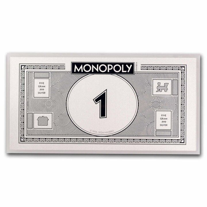 Samoa: Monopoly - Currency Notes 5 grams Silver 2024 CoinBar