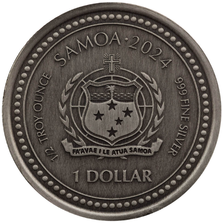 Samoa: The Creator 1/2 oz Silver 2024 Antiqued Coin