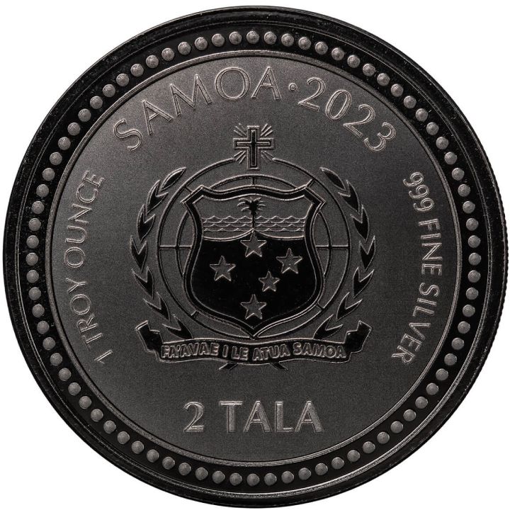 Samoa: The Teacher 1 oz Silver 2023 Black Rhodium Proof