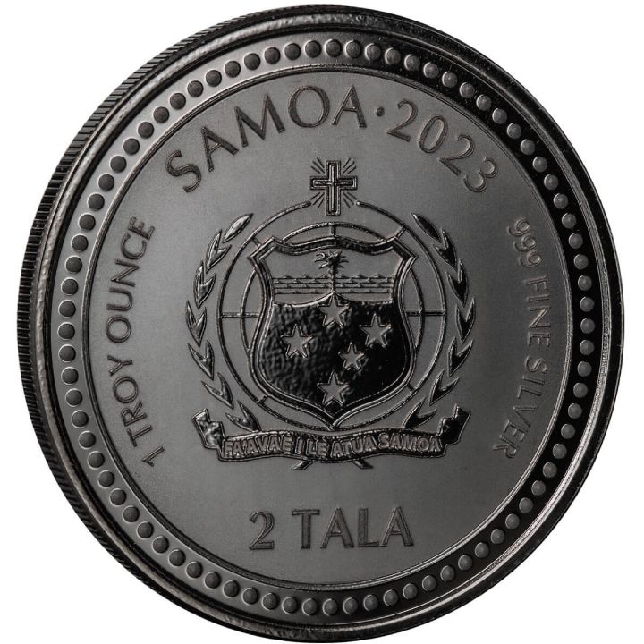 Samoa: The Teacher 1 oz Silver 2023 Black Rhodium Proof