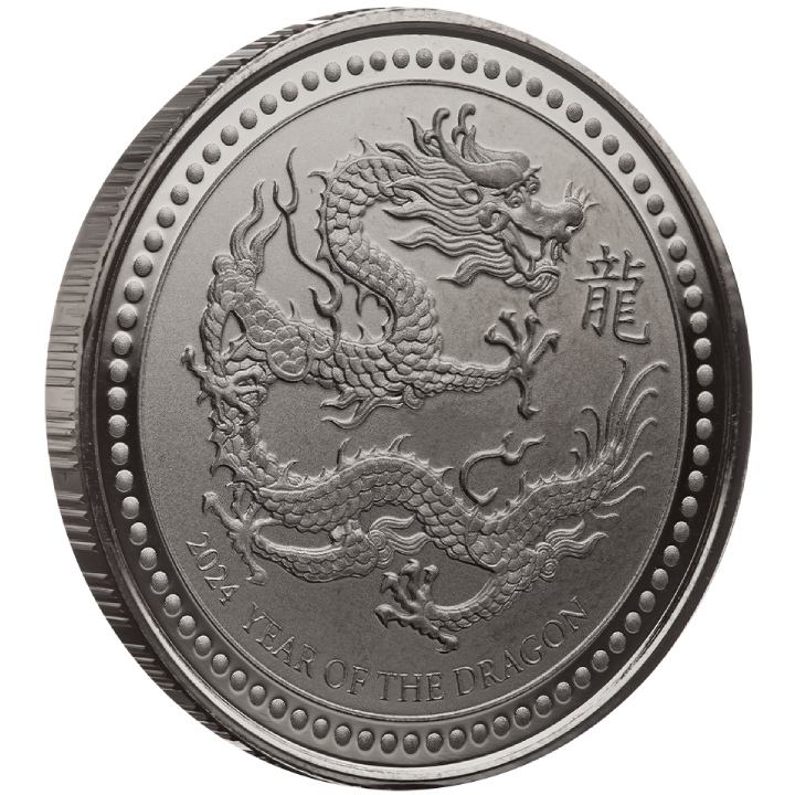 Samoa: Year of the Dragon 1/2 oz Silver 2024 Black Rhodium