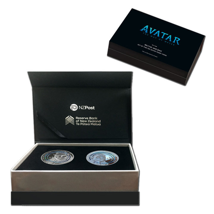 Set of 2 coins New Zealand: Avatar - The Way of Water 'Neytiri and Jake' colored 2 x 1 oz Silver 2023 Proof