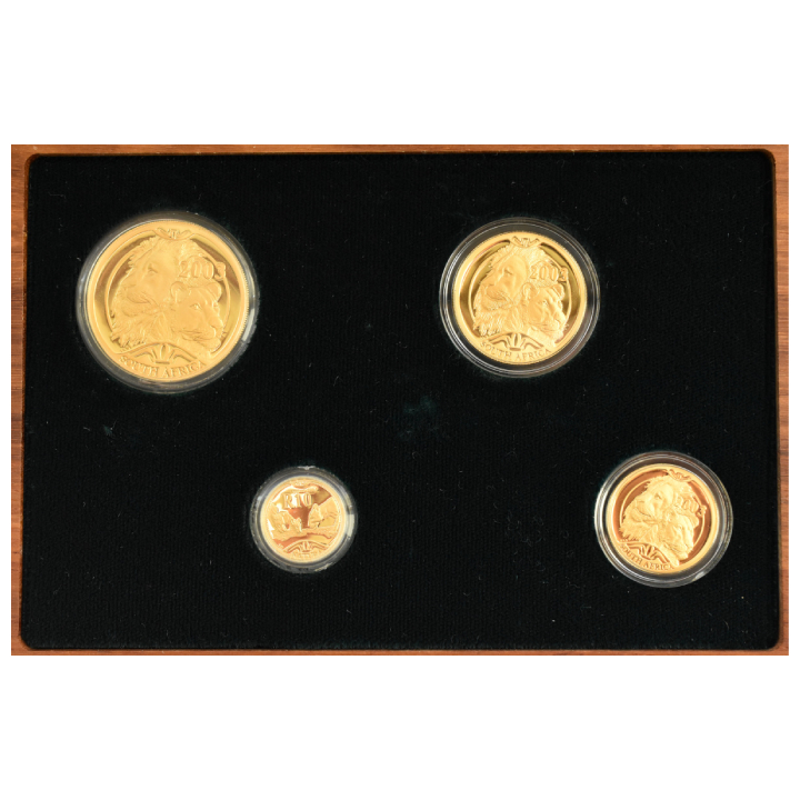 Set of 4 Prestige Nature gold coins: Wild Cats of Africa - Lion 2003 Proof