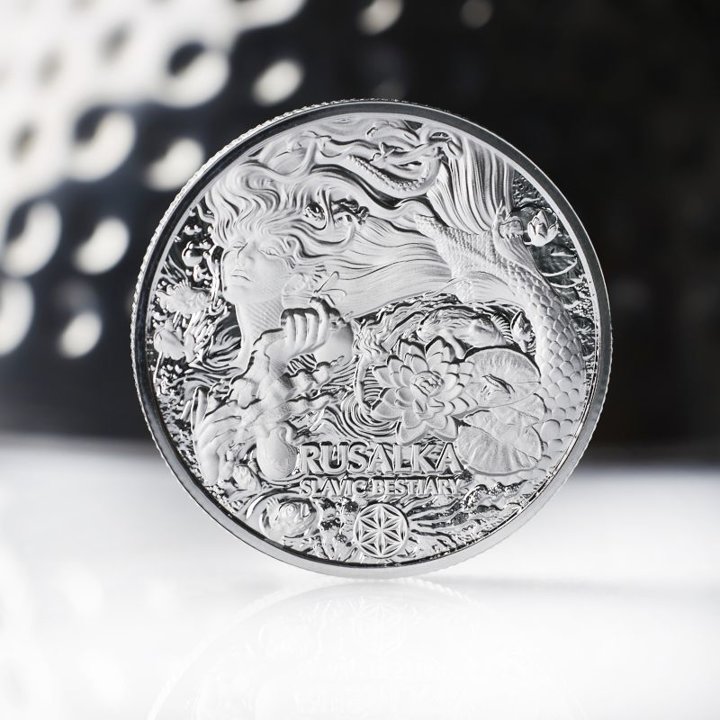 Slavic Beasts: Rusalka 1000 Francs 2 Ounces Silver 2022