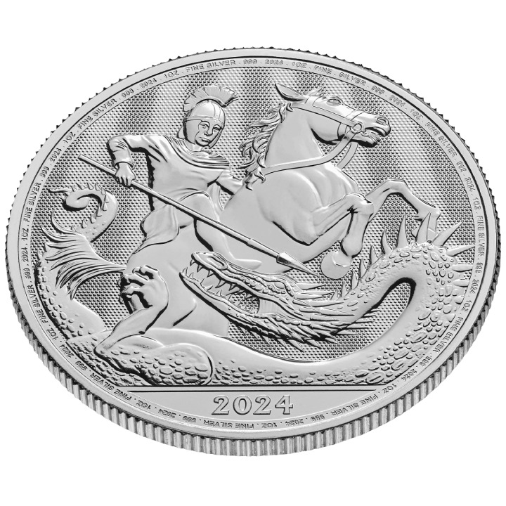 St George and the Dragon 1 oz Silver 2024 Coin