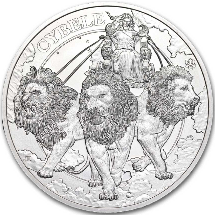 St Helena: Goddesses - Cybele and the Lions 1 oz Silver 2024