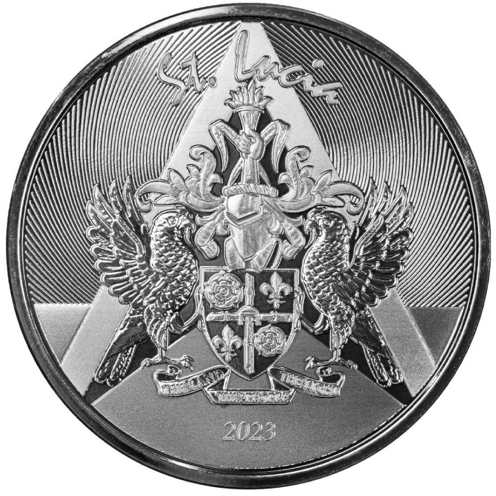 St. Lucia - Coat of Arms 1 oz Silver 2023 Prooflike (coin in capsule)