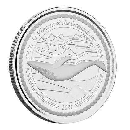 St. Vincent & The Grenadines - Humpback Whale 1 oz Silver 2021