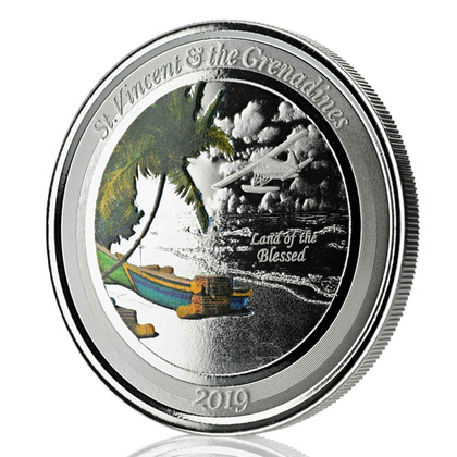 St. Vincent & The Grenadines: Island Hopping colored 1 oz Silver 2019 Proof