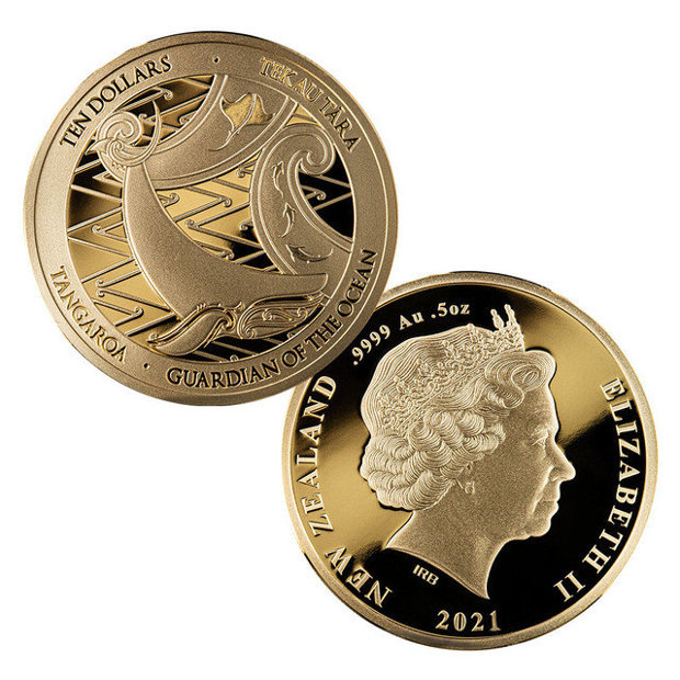 Tangaroa Guardian of the Ocean: 2 x 1/2 ounce Gold 2021 coin set