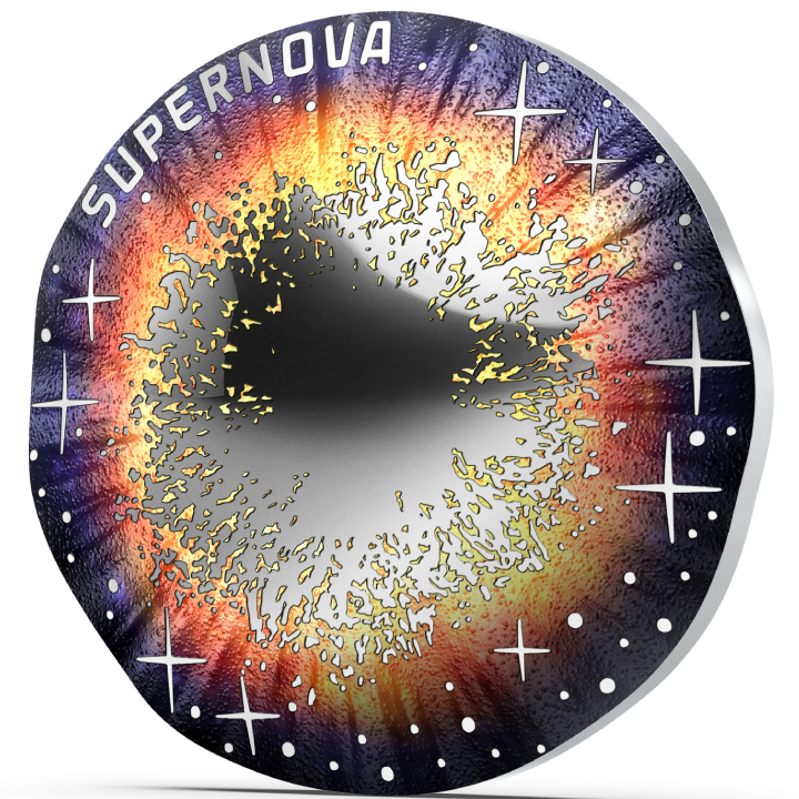 The Beauty of the Universe - Supernova coloured 20 Euro Silver 2024 Proof