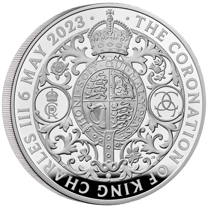 The Coronation of His Majesty King Charles III 1000 Grams of Silver 2023 Proof