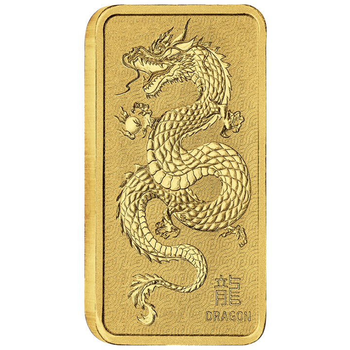 The Perth Mint: Lunar - Year of the Dragon 1 oz Gold Bar LBMA