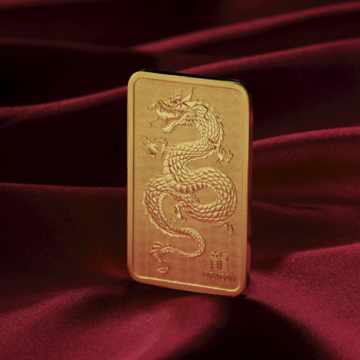 The Perth Mint: Lunar - Year of the Dragon 1 oz Gold Bar LBMA