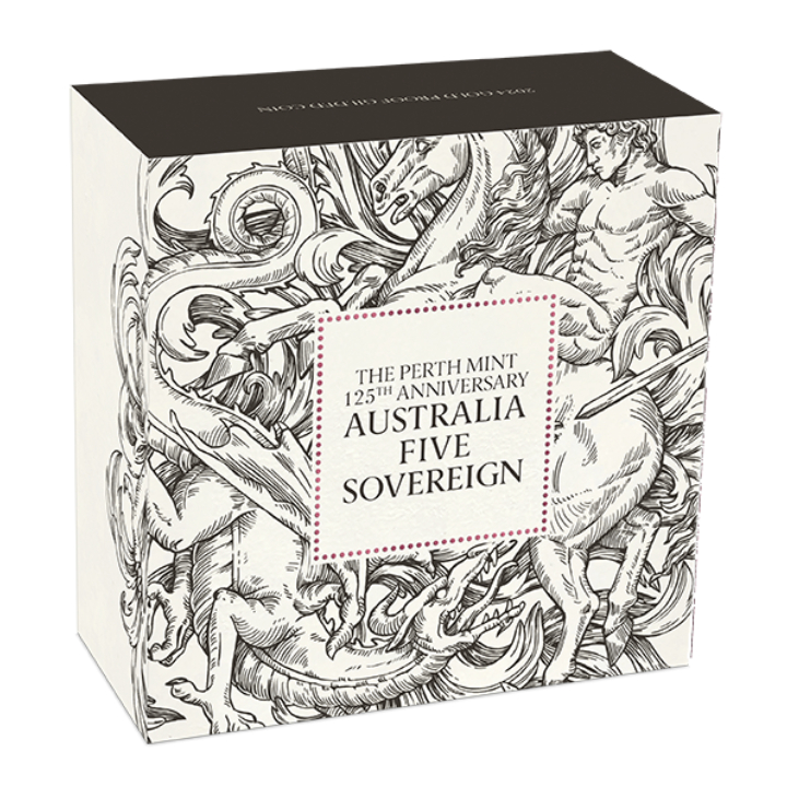 The Perth Mint’s 125th Anniversary - Australia Five Sovereign Gold 2024 Gilded Proof Coin