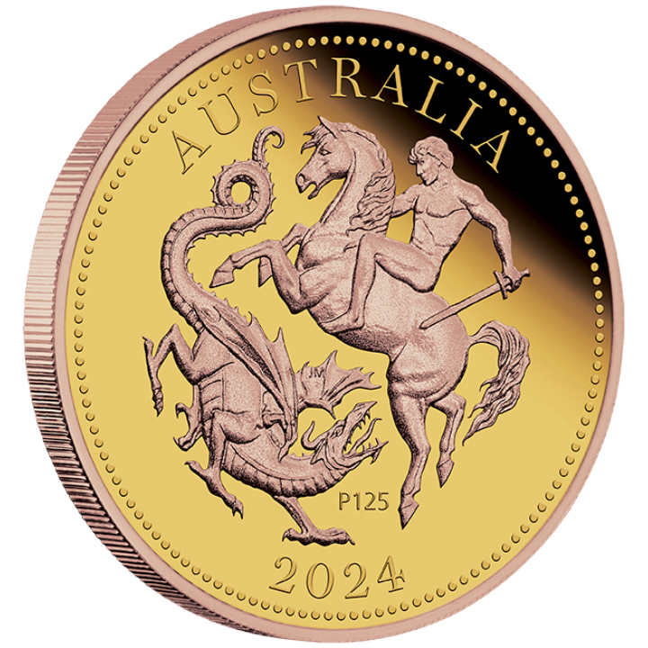 The Perth Mint’s 125th Anniversary - Australia Five Sovereign Gold 2024 Gilded Proof Coin