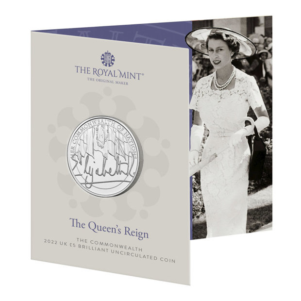 The Queens Reign - Commonwealth Copper £5 2022 