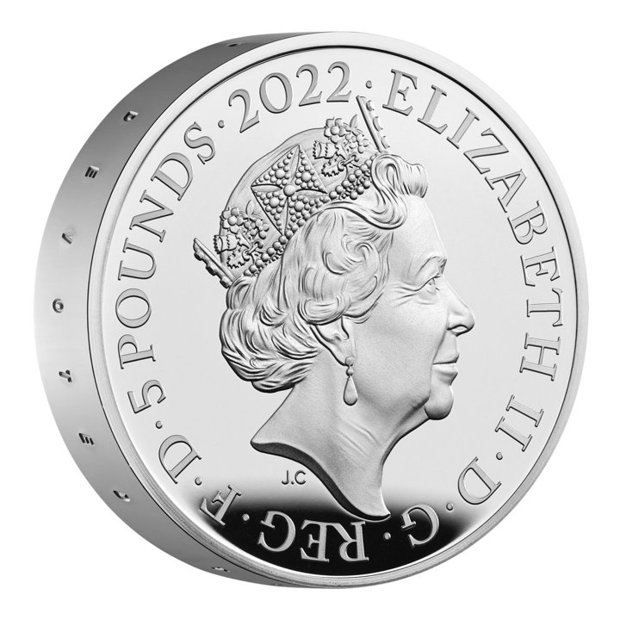 The Queens Reign - Commonwealth Silver £5 2022 Proof Piedfort 