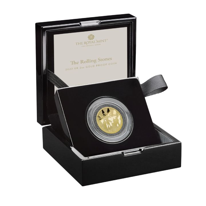 The Rolling Stones 2 oz Gold 2022 Proof 