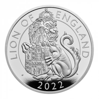 The Royal Tudor Beasts: Lion of England 1 oz Silver 2022 Proof