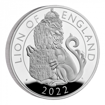 The Royal Tudor Beasts: Lion of England 1000 grams of Silver 2022 Proof