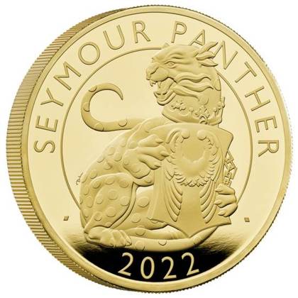 The Royal Tudor Beasts: Seymour Panther 5 oz Gold 2022 Proof