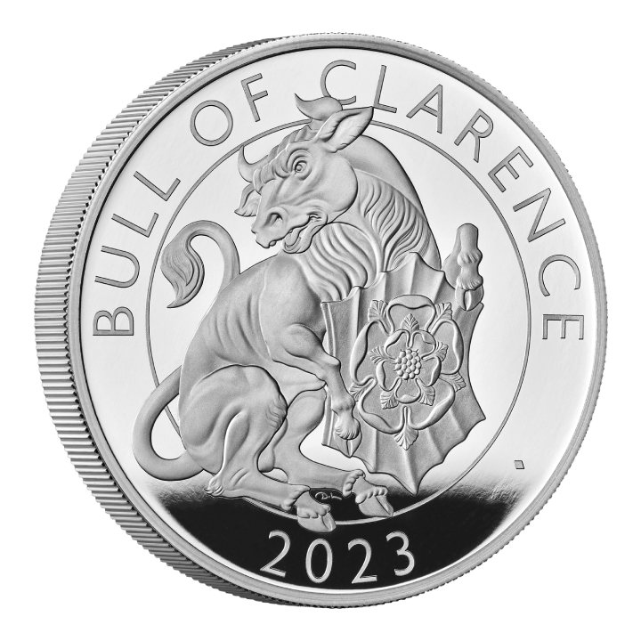 The Royal Tudor Beasts: The Bull of Clarence 5 oz Silver 2023 Proof