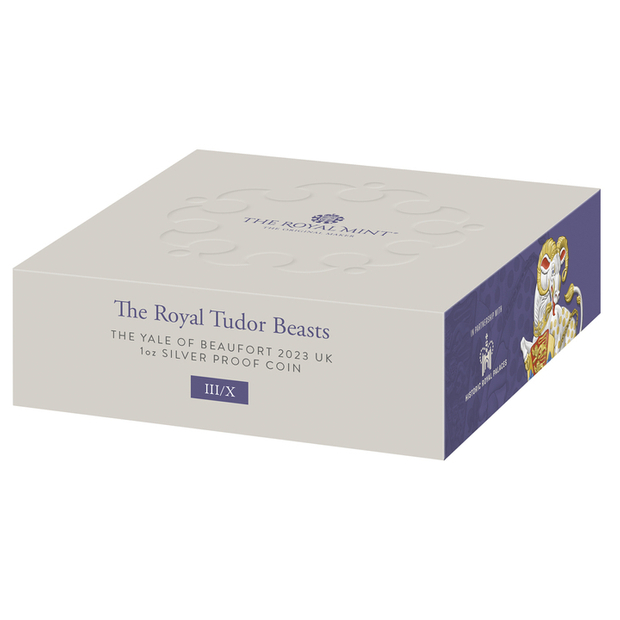 The Royal Tudor Beasts: The Yale of Beaufort 1 oz Silver 2023 Proof