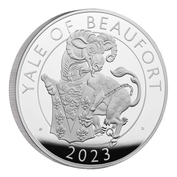 The Royal Tudor Beasts: The Yale of Beaufort 1000 grams of Silver 2023 Proof