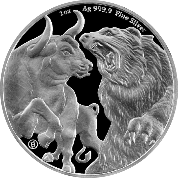 Tokelau: Bull & Bear 1 oz Silver 2022