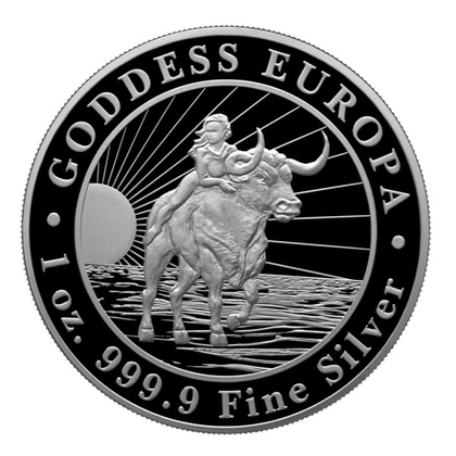 Tokelau: Goddess Europa 1 oz Silver 2022