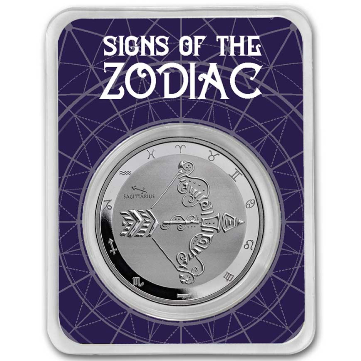 Tokelau: Zodiac Series - Sagittarius 1 oz Silver 2024 Slab