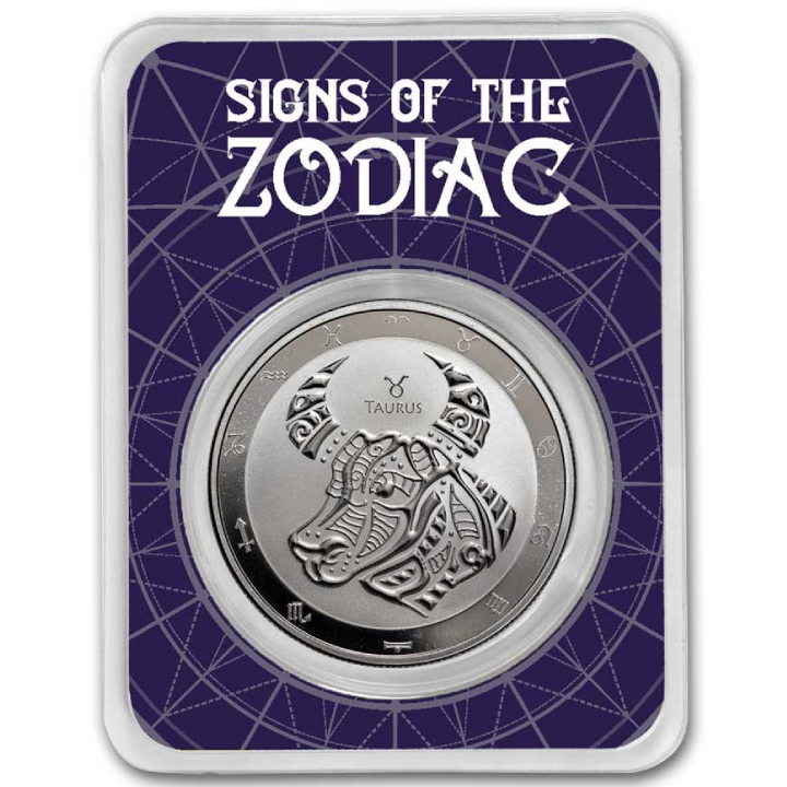 Tokelau: Zodiac Series - Taurus 1 oz Silver 2024 Slab