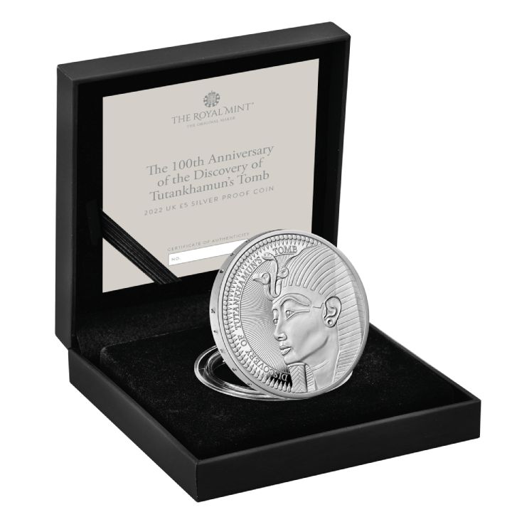 Tutankhamun Discovery 100. anniversary £5 Silver 2022 Proof 