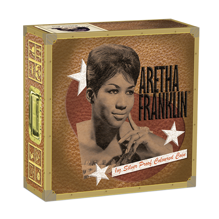 Tuvalu: Aretha Franklin coloured 1 oz Silver 2024 Proof