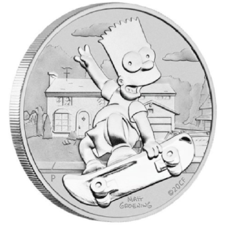 Tuvalu: Bart Simpson 1 oz Silver 2020