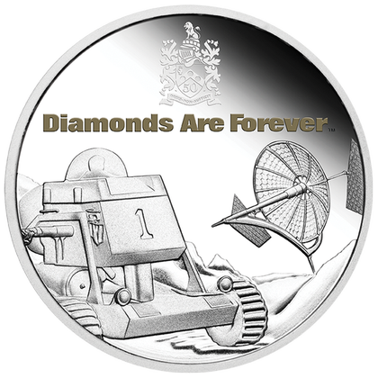 Tuvalu: Diamonds Are Forever colored 50. movie anniversary 1 oz Silver 2021 Proof