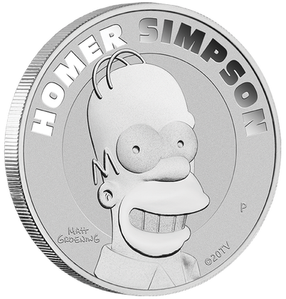 Tuvalu: Homer Simpson 1 oz Silver 2022