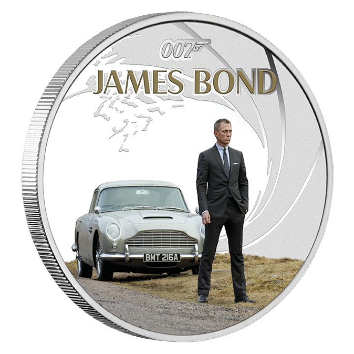 Tuvalu: James Bond - Daniel Craig coloured 1 oz Silver 2024 Proof