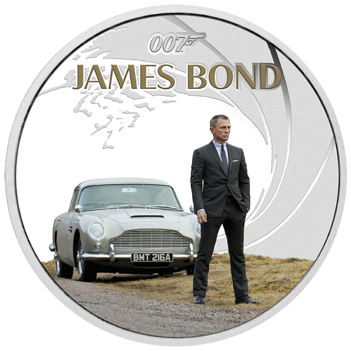 Tuvalu: James Bond - Daniel Craig coloured 1 oz Silver 2024 Proof