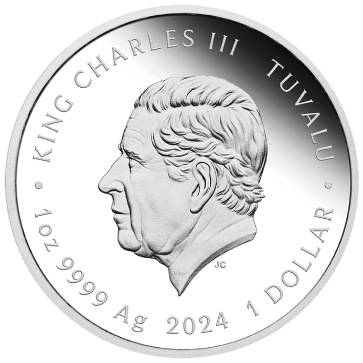 Tuvalu: James Bond - Daniel Craig coloured 1 oz Silver 2024 Proof