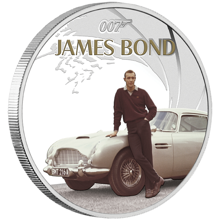 Tuvalu: James Bond - Sean Connery coloured 1 oz Silver 2024 Proof