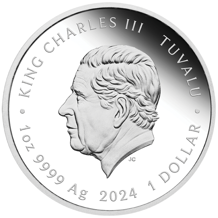 Tuvalu: James Bond - Sean Connery coloured 1 oz Silver 2024 Proof