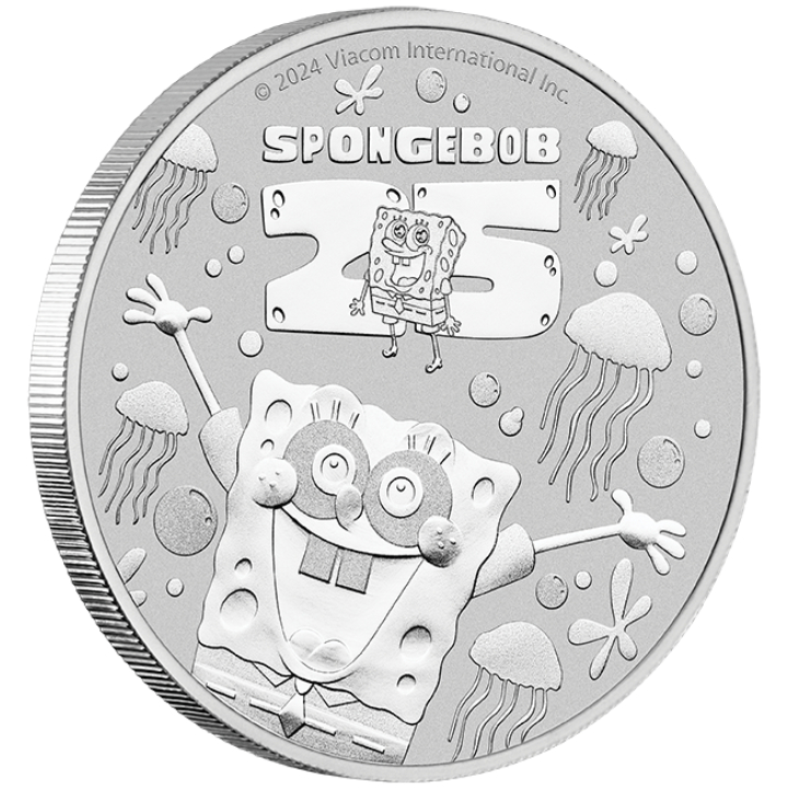 Tuvalu SpongeBob SquarePants 25. anniversary 1 Ounce Silver 2024