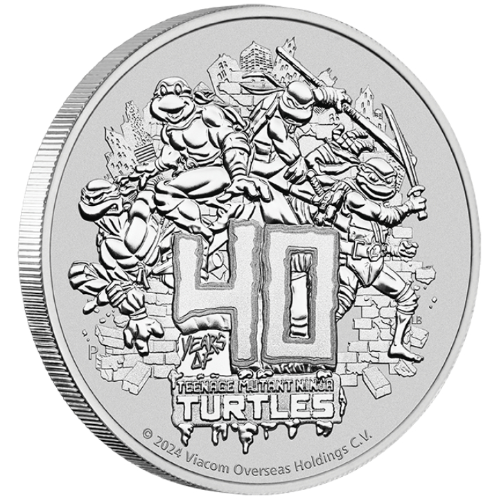 Tuvalu: Teenage Mutant Ninja Turtles - 40th anniversary 1 oz Silver 2024