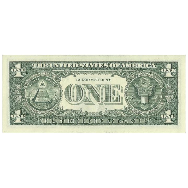 US $1 Banknote (1 U.S. dollar / 1 USD) with an asterisk