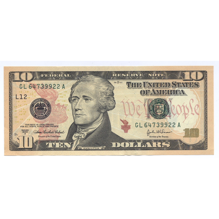 USA Banknote 10 Dollars (10 U.S. dollars / 10 USD) 100 pieces